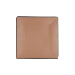 Plato Llano Bidasoa Gio 21,5 x 21,5 cm Marru00f3n Plu00e1stico