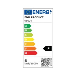 Bombilla LED EDM F 6 W E27 500 lm 6,4 x 14,2 cm (2000 K)