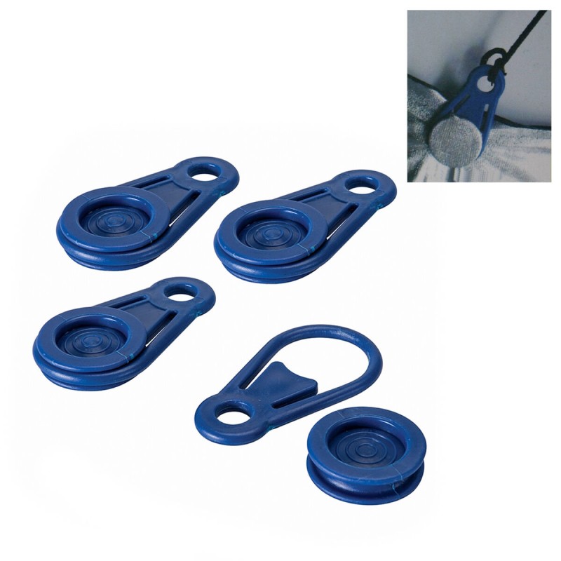 Set de pinzas para sujeción de toldos y lonas Bensontools Clip Azul 6 Unidades Ø 0,44 x 8,3 cm