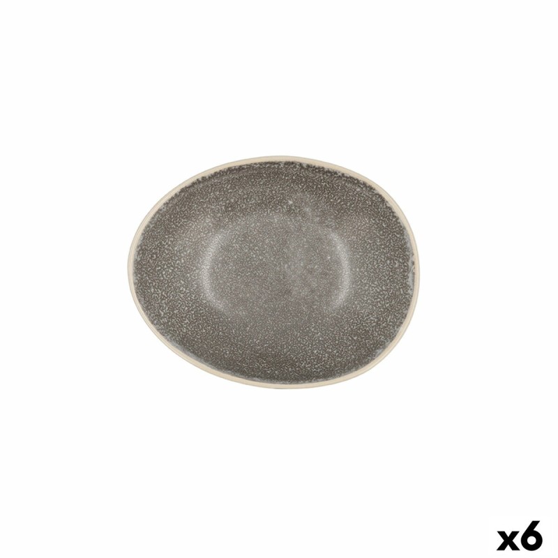 Bol Bidasoa Gio 15 x 12,5 x 4 cm Ceru00e1mica Gris (6 Unidades)