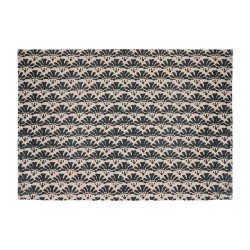 Alfombra Atmosphera Negro Beige Algodón Multicolor 60 x 90 cm