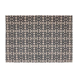 Alfombra Atmosphera Negro Beige Algodón Multicolor 60 x 90 cm