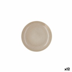 Plato Llano Ariane Porous Ceru00e1mica Beige u00d8 21 cm (12 Unidades)