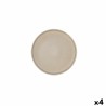 Plato Llano Ariane Porous Ceru00e1mica Beige u00d8 21 cm (4 Unidades)