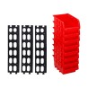 Set de Cajas Organizadoras Apilables Kinzo Rojo 12 x 10 cm Polipropileno (8 Unidades)