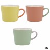 Taza Quid Vitamina Ceru00e1mica Bicolor 350 ml (12 Unidades)