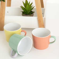 Taza Quid Vitamina Ceru00e1mica Bicolor 350 ml (12 Unidades)