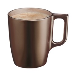 Taza Mug Luminarc Flashy Marru00f3n 250 ml Vidrio (6 Unidades)