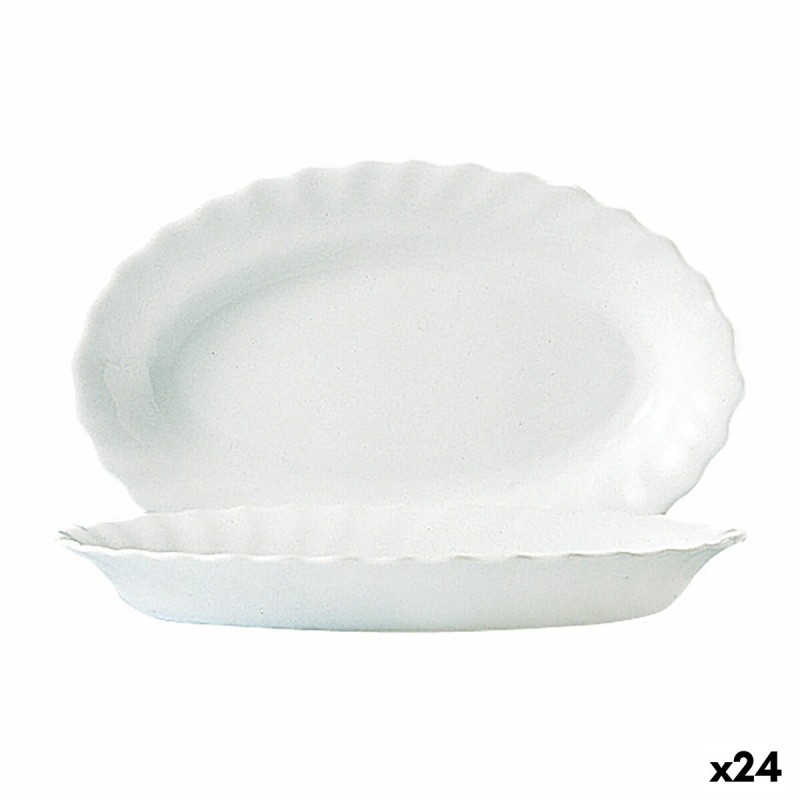 Fuente de Cocina Luminarc Trianon Blanco Vidrio (22 cm) (24 Unidades)