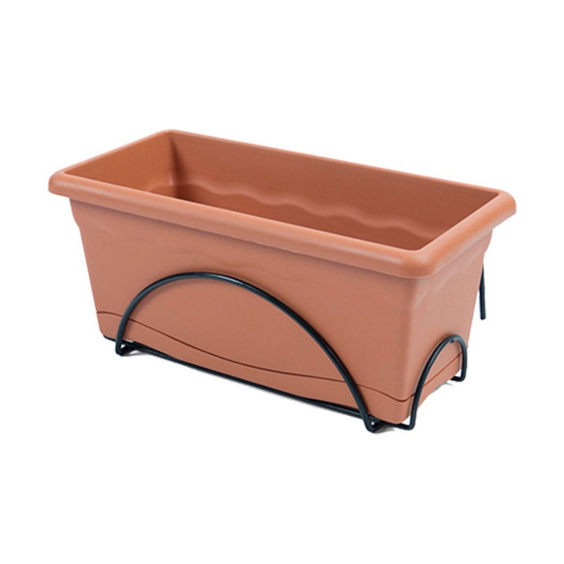 Jardinera con Plato Plastiken Terracota Polipropileno 40 x 24 cm