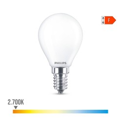 Bombilla LED Philips F 40 W 4,3 W E14 470 lm 4,5 x 8,2 cm (2700 K)