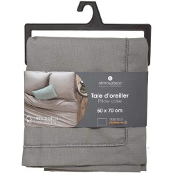 Funda de almohada Atmosphera Gris (70 x 50 cm)