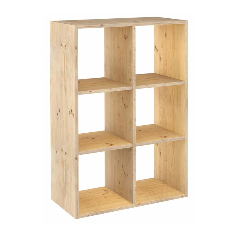 Estantería Astigarraga Dinamic 6 Cubos Modular Natural Pino (70,8 x 33 x 105,4 cm)