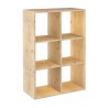 Estantería Astigarraga Dinamic 6 Cubos Modular Natural Pino (70,8 x 33 x 105,4 cm)