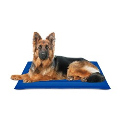 Alfombra para perros Nayeco 90 x 105 cm Azul Acrílico Gel refrigerante