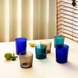 Vaso Bohemia Crystal Optic Azul Vidrio 500 ml (6 Unidades)