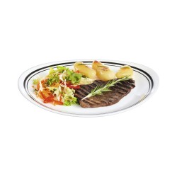 Plato Llano Luminarc Friends Time Bistr Blanco/Negro Vidrio u00d8 30 cm Carne (12 Unidades)