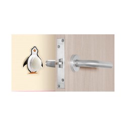 Tope Inofix Puertas Pingüino Adhesivo Blanco/Negro PVC