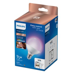 Bombilla LED Philips Wiz G95 Smart Full Colors F 11 W E27 1055 lm (2200K) (6500 K)