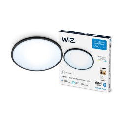 Lámpara de Techo Philips Wiz 14 W ø 24,2 x 2,3 cm Blanco Negro Multicolor Metal Aluminio (2700 K) (6500 K)