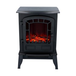 Chimenea Eléctrica Decorativa de Pared Classic Fire Torino Negro 2000 W