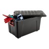 Caja Multiusos Iris Explorer Negro Con ruedas Con asas Polipropileno 110L (44,5 x 75 x 44,5 cm)