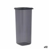 Bote Quid City Con Tapa 1,75 L Gris Plu00e1stico (12 Unidades)