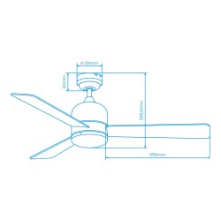 Ventilador de Techo EDM 33987 Savu Plateado 60 W Ø 115 cm