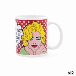 Taza Quid Pin Up Cu00f3mics Multicolor Ceru00e1mica 330 ml (12 Unidades)