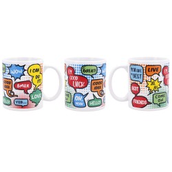 Taza Quid Wow Cu00f3mics Multicolor Ceru00e1mica 330 ml (12 Unidades)