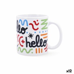 Taza Quid Hello Cu00f3mics Multicolor Ceru00e1mica 330 ml (12 Unidades)