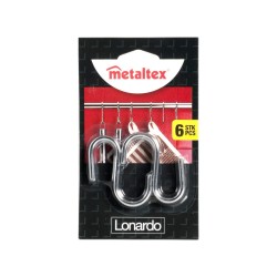 Gancho para colgar Metaltex Lonardo Cromado Metal 6,5 cm 6 Piezas