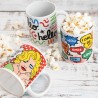 Taza Quid Hello Cu00f3mics Multicolor Ceru00e1mica 330 ml (12 Unidades)