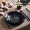 Plato de Postre Luminarc Cottage Negro Vidrio 19 cm (24 Unidades)