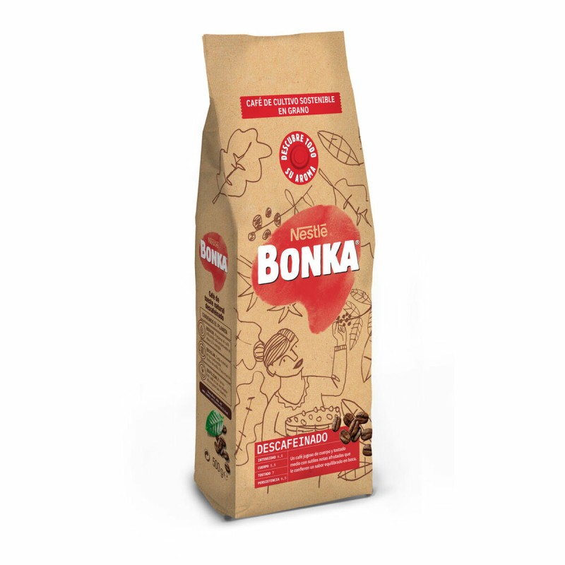 Cafu00e9 en Grano Bonka DESCAFEINADO 500g