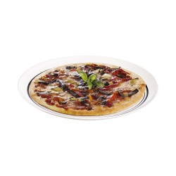 Plato para Pizza Luminarc Firend's Time Bistro Blanco Negro Vidrio u00d8 32 cm (12 Unidades)