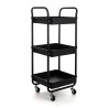 Carrito Verdulero Quid Apolo Negro Metal 34,5 x 29,5 x 77 cm