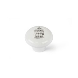 Pomo Rei e815 Redondo Blanco Porcelana Decorativo 4 Unidades (Ø 40 x 31 mm)