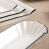 Bandeja de Aperitivos Quid Gastro Blanco Ceru00e1mica 36 x 25 cm (6 Unidades)