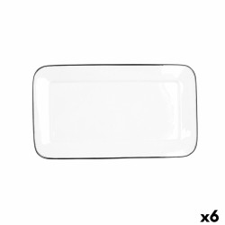 Bandeja de Aperitivos Quid Gastro Blanco Ceru00e1mica 31 x 18 cm (6 Unidades)