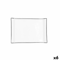 Bandeja de Aperitivos Quid Gastro Blanco Ceru00e1mica 26 x 18 cm (6 Unidades)