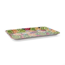 Bandeja de desayuno Quid Habitat Multicolor Plu00e1stico 32 x 23 x 1,7 cm Con asas Frutas (12 Unidades)