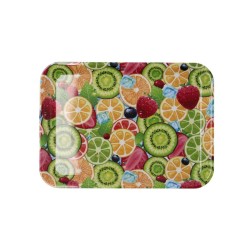 Bandeja de desayuno Quid Habitat Multicolor Plu00e1stico 28 x 20 x 1,5 cm Con asas Frutas (12 Unidades)