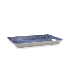 Bandeja de desayuno Quid Habitat Azul Plu00e1stico 33 x 23 x 4 cm Con asas Denim (12 Unidades)