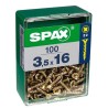 Caja de tornillos SPAX Yellox Madera Cabeza plana 150 Piezas (2 x 10 mm)