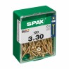 Caja de tornillos SPAX Tornillo de madera Cabeza plana (3,0 x 30 mm)