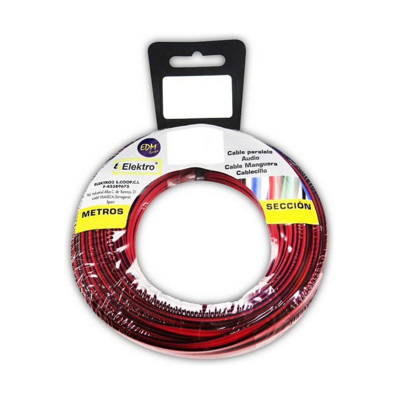 Cable de audio EDM 2 x 1,5 mm Rojo/Negro 5 m