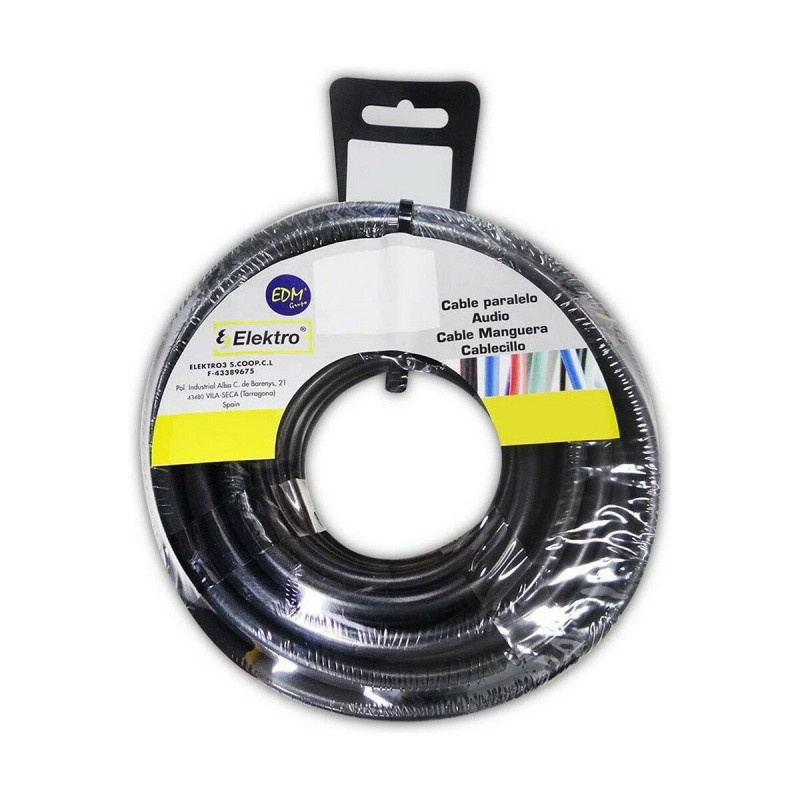 Cable EDM 2 x 1,5 mm 10 m Negro