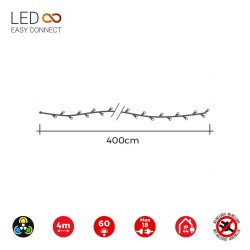 Guirnalda de Luces LED EDM Easy-Connect Multicolor (4 m)