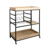 Mueble Camarera Vinthera Moa Botellero Negro Metal 75 x 40 x 91,5 cm